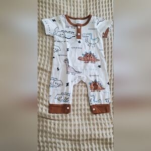 Dinosaur Print Baby Romper
